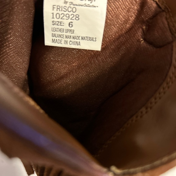 Vintage leather craft suede fringe boots size 6 - Picture 3 of 6